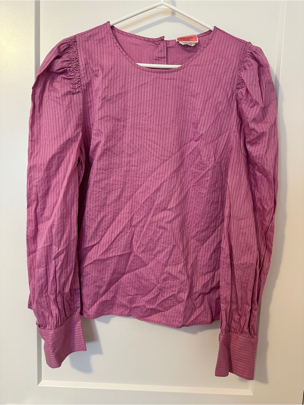 Kate Spade Pink Button Up Blouse Size Large Women’s